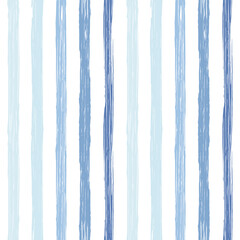 Stripes pattern, summer blue striped seamless vector background, navy brush strokes. pastel grunge stripes, watercolor paintbrush lines