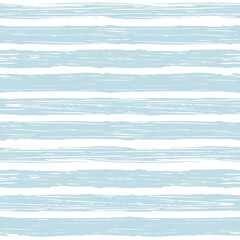 Obraz premium Stripes pattern, summer blue striped seamless vector background, navy brush strokes. pastel grunge stripes, watercolor paintbrush line