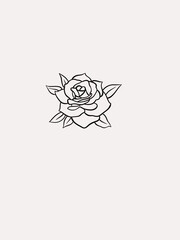 Vector Rose Flower Sketch