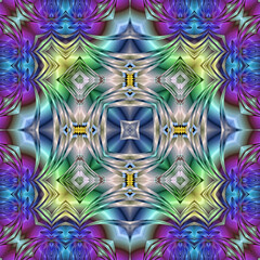 3d effect - abstract kaleidoscopic geometric color gradient pattern 