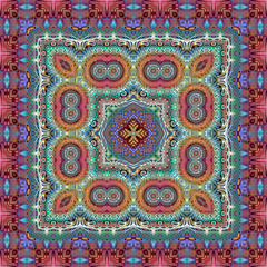 Fototapeta premium 3d effect - abstract kaleidoscopic geometric color gradient pattern 