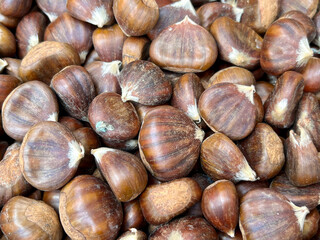 chestnuts close up background