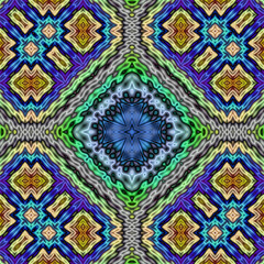 3d effect - abstract kaleidoscopic geometric color gradient pattern 
