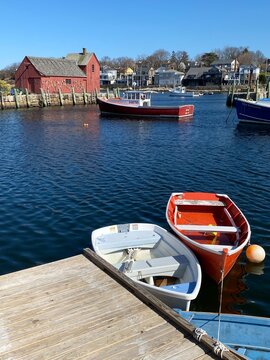 Boats  in the harbor at Motif , Rockport in Massachussets USA