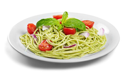 Tasty Italian pasta with tomato sauce