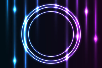 circle neon shape for a business background or logo background