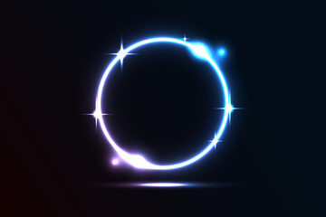 circle neon shape for a business background or logo background