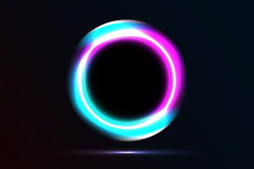 circle neon shape for a business background or logo background