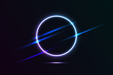 circle neon shape for a business background or logo background