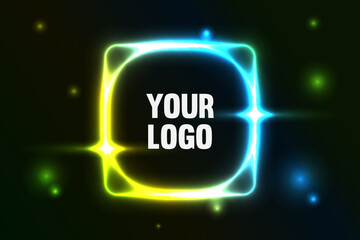 circle neon shape for a business background or logo background