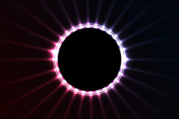 circle neon shape for a business background or logo background