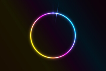 circle neon shape for a business background or logo background