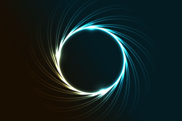 circle neon shape for a business background or logo background