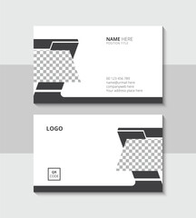 Black and white minimal business card template
