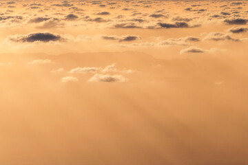 sunrise clouds over the sea in Madeira