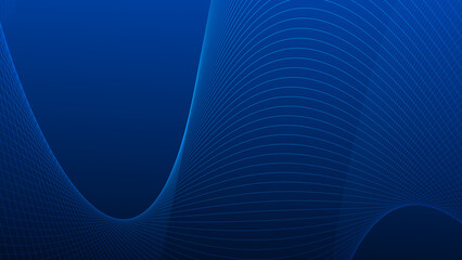Abstract blue colors with wave lines pattern texture business background.