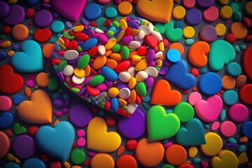 Fototapeta na wymiar Valentine Abstract Heart Wallpaper