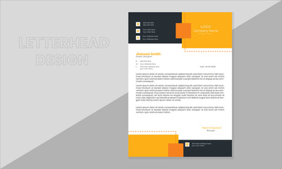 Modern company letterhead Design Template.