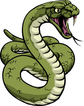 Snake Animal Sport Team Cartoon Animal Mascot