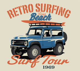 vector surf car illustration © basws