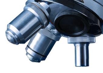 Closeup of Microscope Lenses