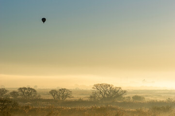 渡瀬遊水池の朝霧