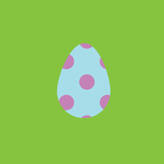 Easter egg on the green background