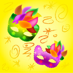 colorful carnival mask