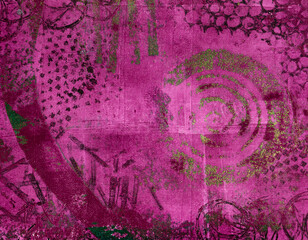 Colorful background using monoprinting to create texture filled images. Can be used for books, backgrounds, prints and more.