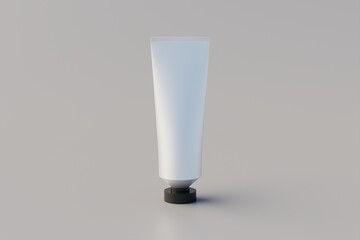 Plastic Aluminum Cosmetic Paint Multiple Tube Mockup. 3D Rendering