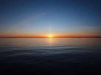 Beautiful sunset above the ocean