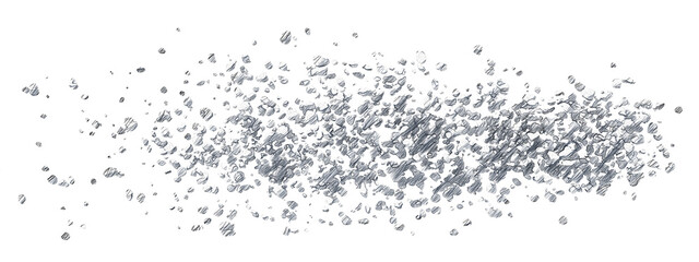 Asteroid belt isolated transparent background drawing
