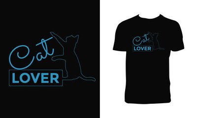 Creative Cat T Shirt Design. 