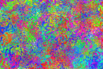 Psychedelic Abstract background with intense colours