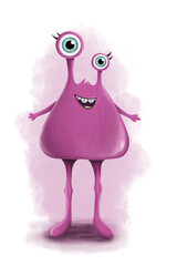 pink alien cartoon
