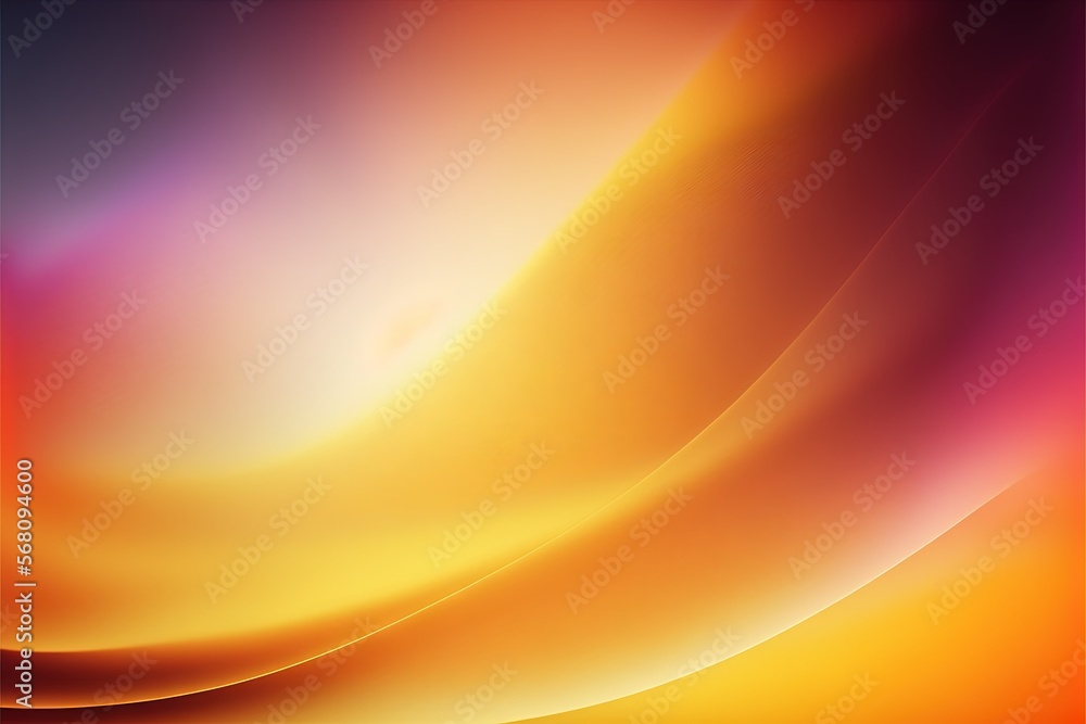 Poster a close up of a cell phone with a blurry image in the back ground and a red and yellow background in