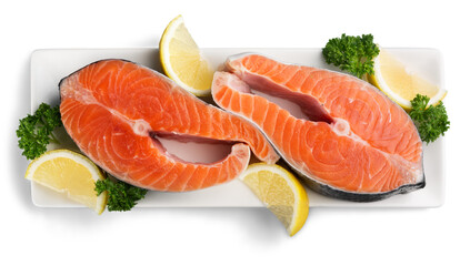 Copper River Salmon on the white plate