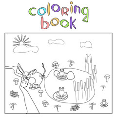 color a drawing for children from 4 to 6 years old