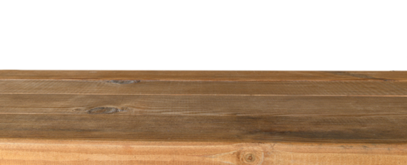 wood table isolated on white background, hardwood texture board