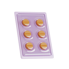 3d pill tablet icon