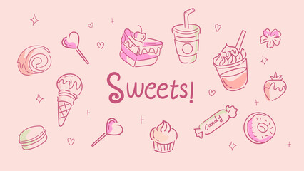 seamless pattern with sweets