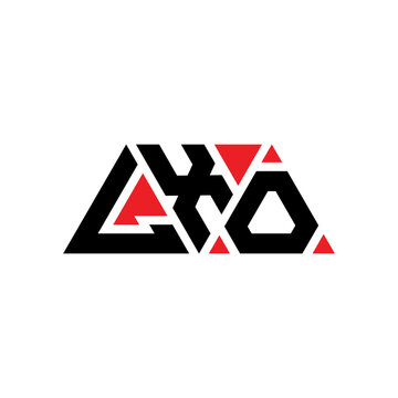 LXO triangle letter logo design with triangle shape. LXO triangle logo design monogram. LXO triangle vector logo template with red color. LXO triangular logo Simple, Elegant, and Luxurious Logo...