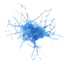 Water splash isolated transparent background drawing
