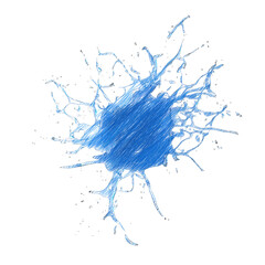Naklejka premium Water splash isolated transparent background drawing 