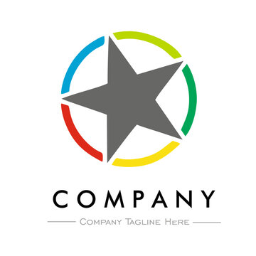 start circle company logo branding vector image