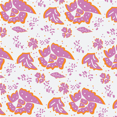 floral batik traditional pattern background