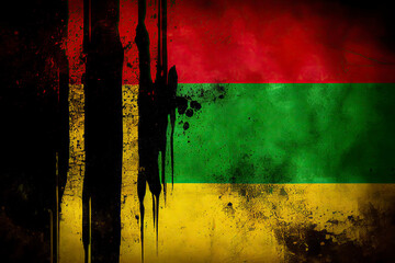 black history month, canvas grunge texture, red yellow green paint color, celebration background