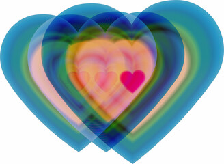 Vector illustration of a colorful heart 