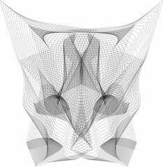 Abstract Illustration of a cat face 