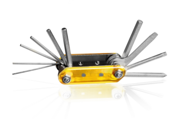 Fold-Up Hex Wrench And Screwdriver Set - Isolated